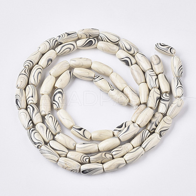 Dyed Natural Wooden Beads Strands WOOD-T025-008-LF-1