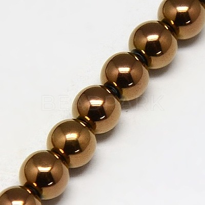 Electroplate Non-magnetic Synthetic Hematite Beads Strands G-J169A-2mm-01-1