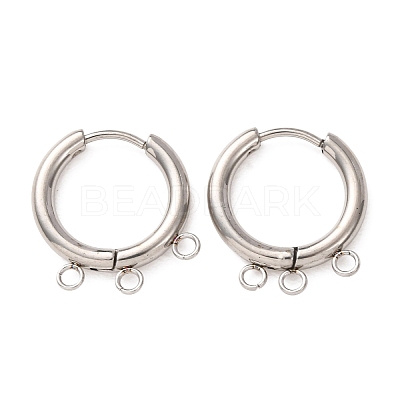 304 Stainless Steel Huggie Hoop Earring Findings STAS-D183-03A-P-1