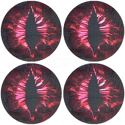 2 Sets Eye PVC Headlight Car Sticker AJEW-CP0006-12B-1