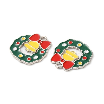 Christmas Alloy Enamel Pendants ENAM-D050-13G-01P-1