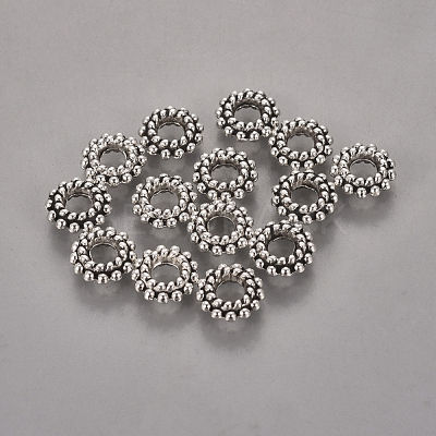 Tibetan Style Alloy Beads X-TIBEB-A830-AS-RS-1