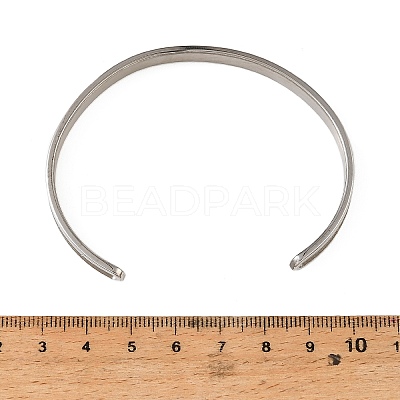 6MM 304 Stainless Steel Blank Grooved Cuff Bangle Making SA-CBA4244-01P-1