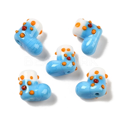 Handmade Lampwork Bumpy Beads Strands LAMP-U001-01G-1-1