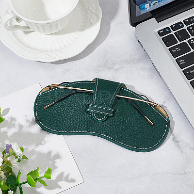 1Pc Cowhide Eyeglass Cases ABAG-CN0001-58B-1