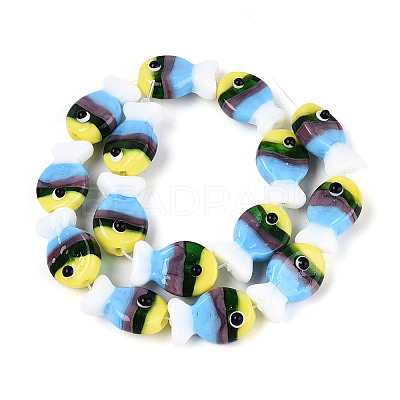 Handmade Lampwork Beads Strands LAMP-N036-15A-1