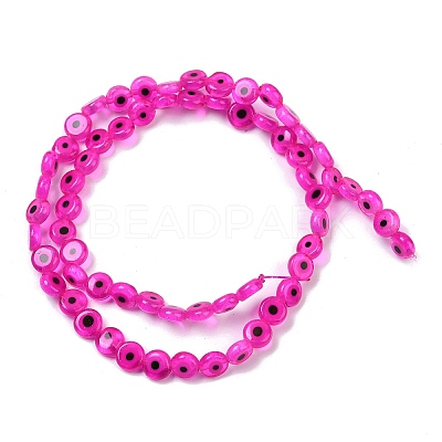 Handmade Evil Eye Lampwork Beads Strands LAMP-G164-10A-03-1