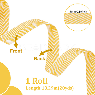 Polyester-cotton Ribbon OCOR-WH0048-04A-1