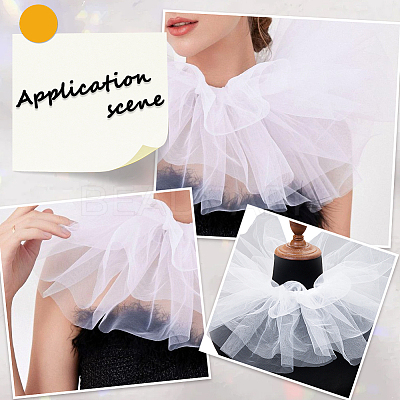 Detachable Lady's Gauze Fake Collar AJEW-WH20042-90D-1