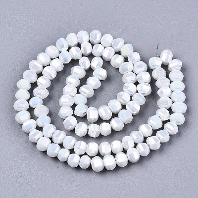 Electroplate Glass Beads Strands EGLA-S194-01A-A08-1