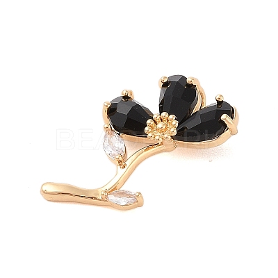 Brass Glass Pendants KK-B100-041G-05-1