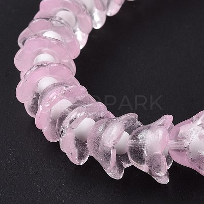 Transparent Glass Beads Strands LAMP-H061-01C-1
