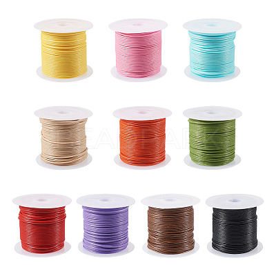 10 Rolls 10 Colors Waxed Polyester Cords YC-TA0001-04-1