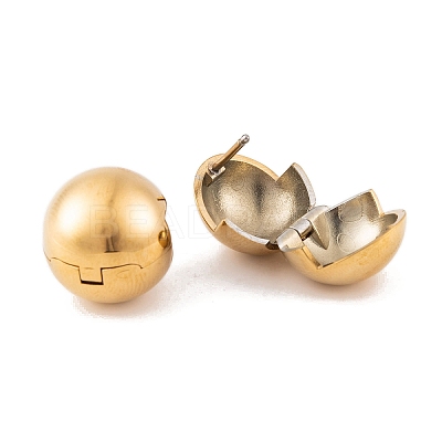 Round 304 Stainless Steel Hoop Earrings for Women LS-EJEW-E311-06G-1