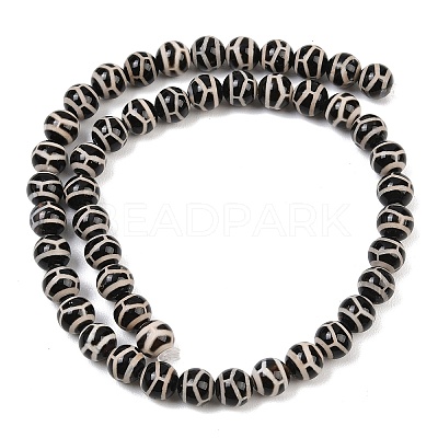 Tibetan Style dZi Beads Strands G-G328-A04-8mm-1