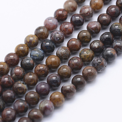 Natural Pietersite Beads Strands G-P336-01-4mm-1