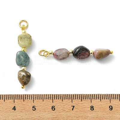 Natural Multicolor Tourmaline Pendants PALLOY-JF05499-1