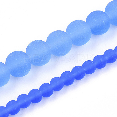 Transparent Glass Beads Strands GLAA-T032-T8mm-MD04-1