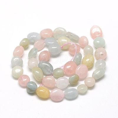 Natural Morganite Beads Strands G-R445-6x8-28-1