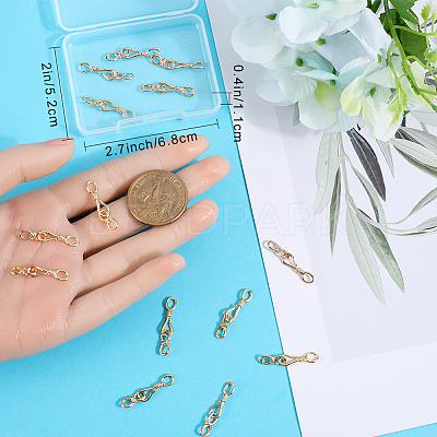 15Pcss Brass Hook and S-Hook Clasps KK-BBC0009-36-1