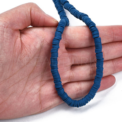 Handmade Polymer Clay Beads Strands CLAY-R089-6mm-010-1