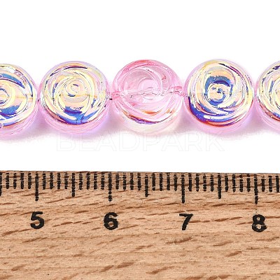 Electroplate Baking Paint Transparent Glass Beads Strands GL-CBA2ED2-05D-1