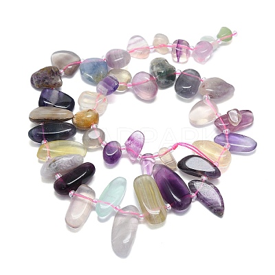 Natural Colorful Fluorite Beads Strands G-G106-J08-01-1