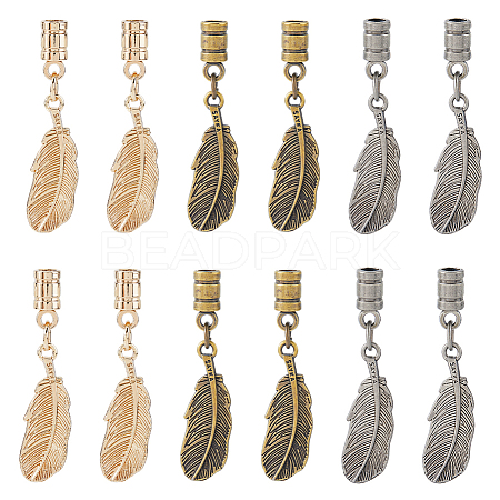 12Pcs 3 Colors Alloy Cord Ends FIND-FH0016-83B-1