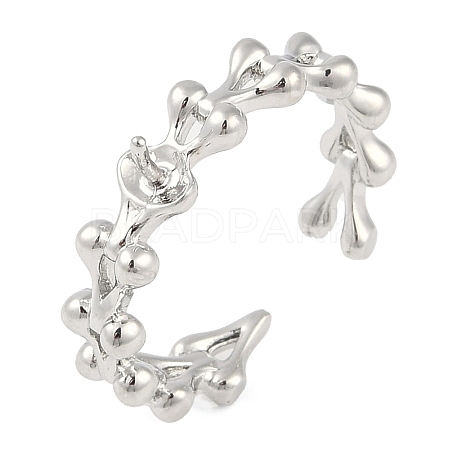 Brass Cuff Finger Ring Settings KK-L219-15B-P-1