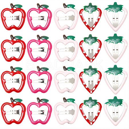42Pcs 7 Styles Iron & Enamel Snap Hair Clips PHAR-SC0001-003-1