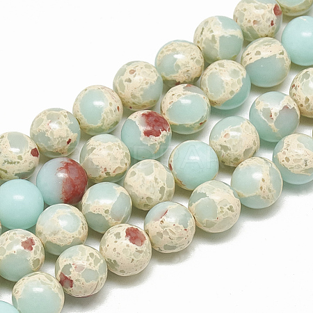 Synthetic Imperial Jasper Beads Strands G-S300-41A-8mm-1