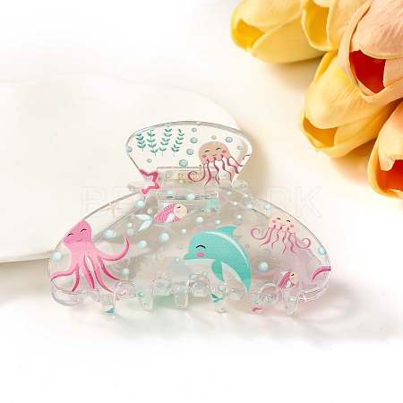 Transparent PVC Claw Hair Clips PW-WGF0C26-04-1