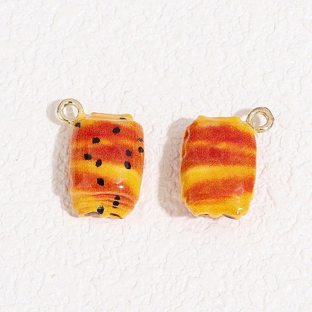 Bread Alloy Enamel Charms ENAM-P264-01C-G-1