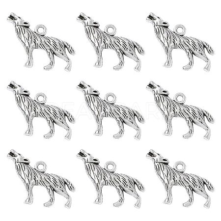 Tibetan Style Alloy Howling Wolf Pendants LS-LF1753Y-NF-1