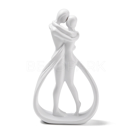 Valentine's Day Resin Couple Figurine AJEW-E057-02A-1
