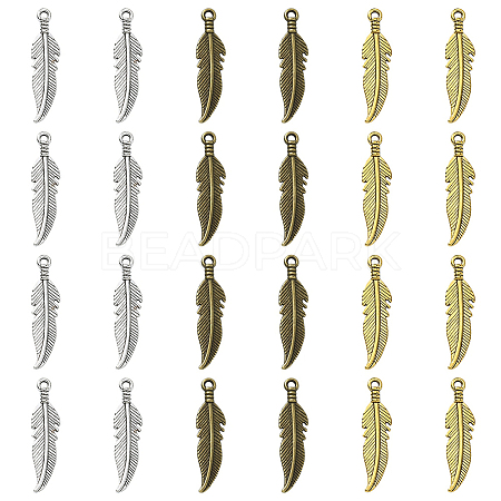 30Pcs 3 Colors Alloy Pendants FEAT-CJ0001-01-1
