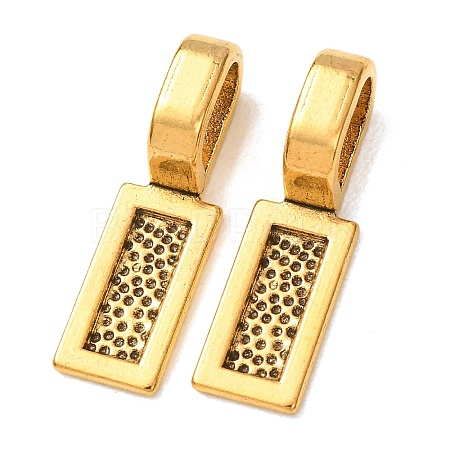 Tibetan Style Alloy Glue-on Flat Pad Bails TIBE-4710-AG-NR-1