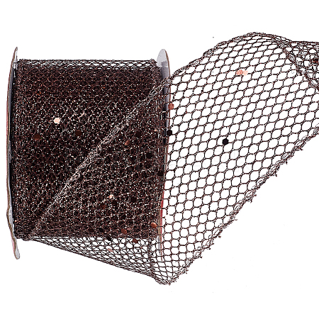 9M Sparkle Polyester Mesh Ribbon with Paillettes OCOR-WH20012-15G-1