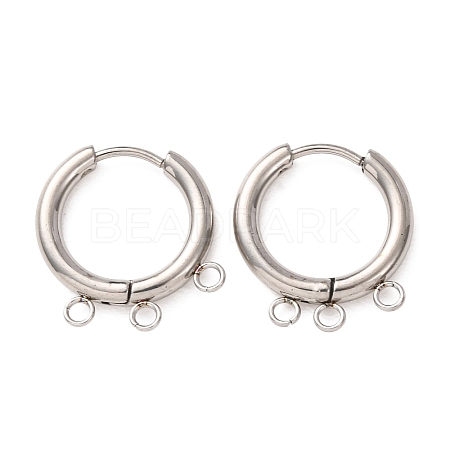 304 Stainless Steel Huggie Hoop Earring Findings STAS-D183-03A-P-1