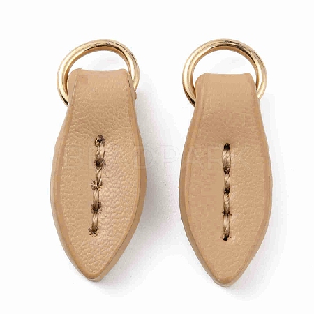 Leather Zipper Pull Tabs DIY-WH0374-82I-1
