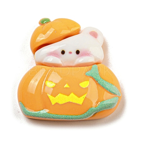 Halloween Theme Opaque Resin Decoden Cabochons RESI-E057-02K-1