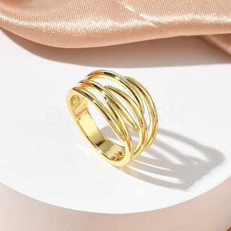 Brass Finger Rings for Women RJEW-K261-07B-G-1