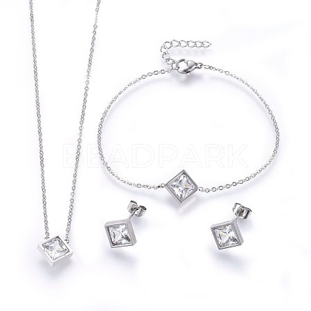 304 Stainless Steel Jewelry Sets SJEW-H137-25P-1