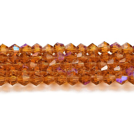Transparent Electroplate Glass Beads Strands GLAA-F029-2mm-D28-1