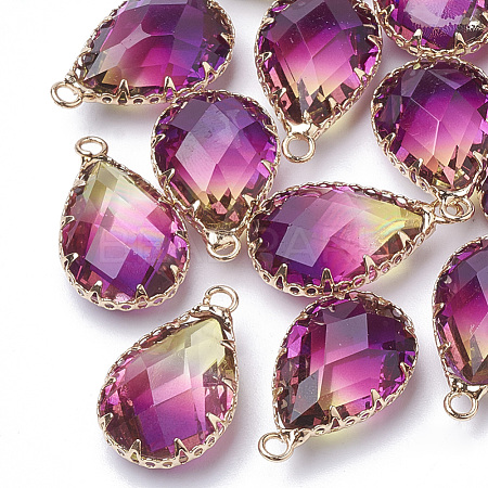 K9 Glass Imitation Tourmaline Pendants GLAA-Q069-02D-1