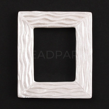 Rectangle with Stripe Pattern Resin Photo Frame AJEW-WH0285-26-1