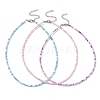 3Pcs 3 Color Glass Seed Beaded Necklaces Set NJEW-JN04334-1