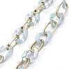 Personalized Aluminium & Acrylic Chain Necklaces NJEW-JN02876-3