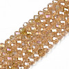 Electroplate Glass Beads Strands EGLA-A034-T1mm-B23-4