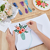 Cotton with Synthetic Fiber Cross Stitch Fabric DIY-WH0671-206A-02-3